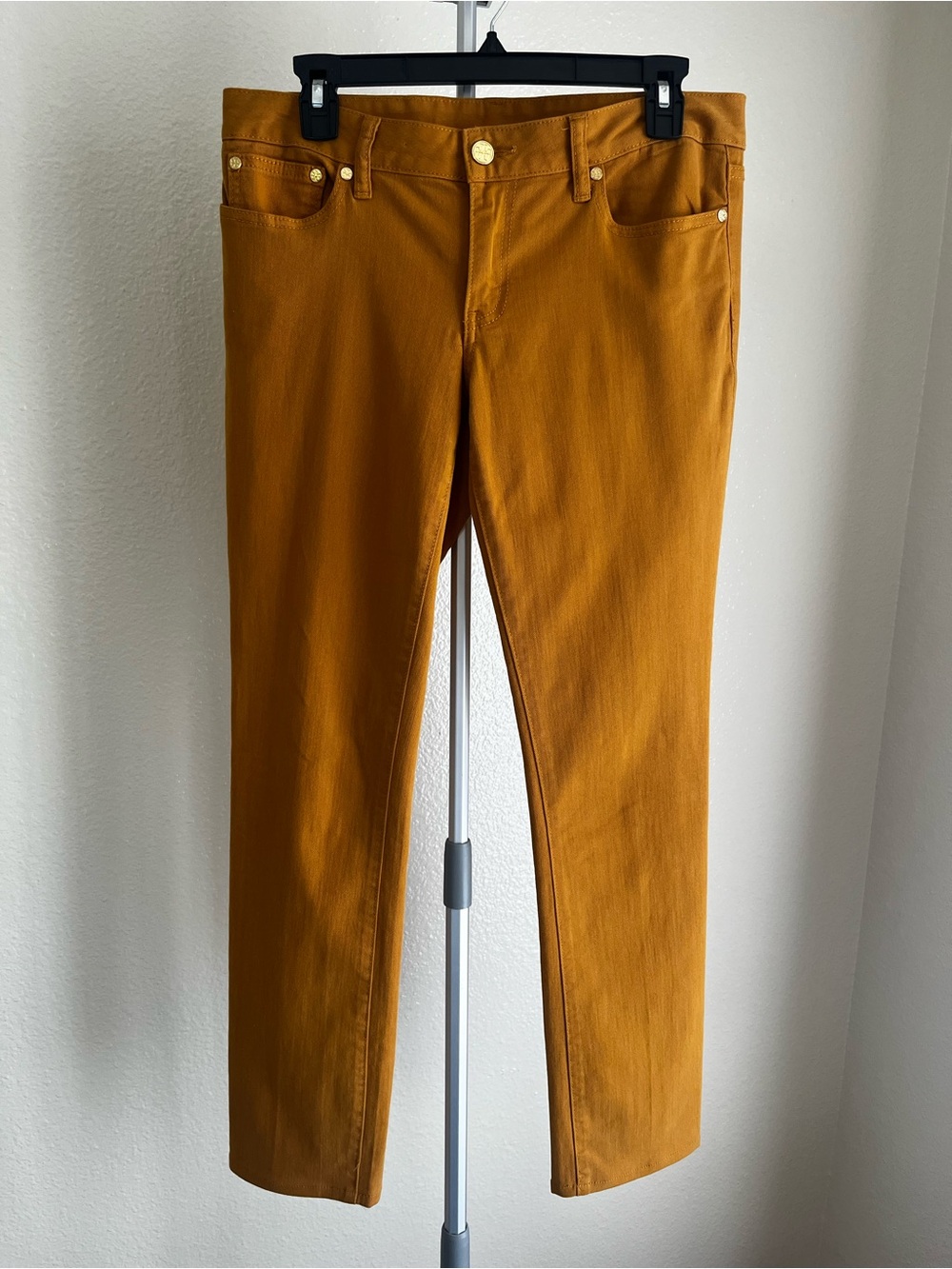 Tory Burch Ivy Super Skinny Jeans Mustard Size 29